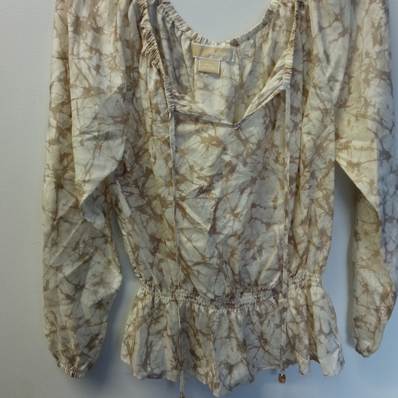 MICHAEL Michael Kors Print Silk Blouse - Picture 1 of 4